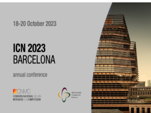 Cartel ICN 2023 en Barcelona